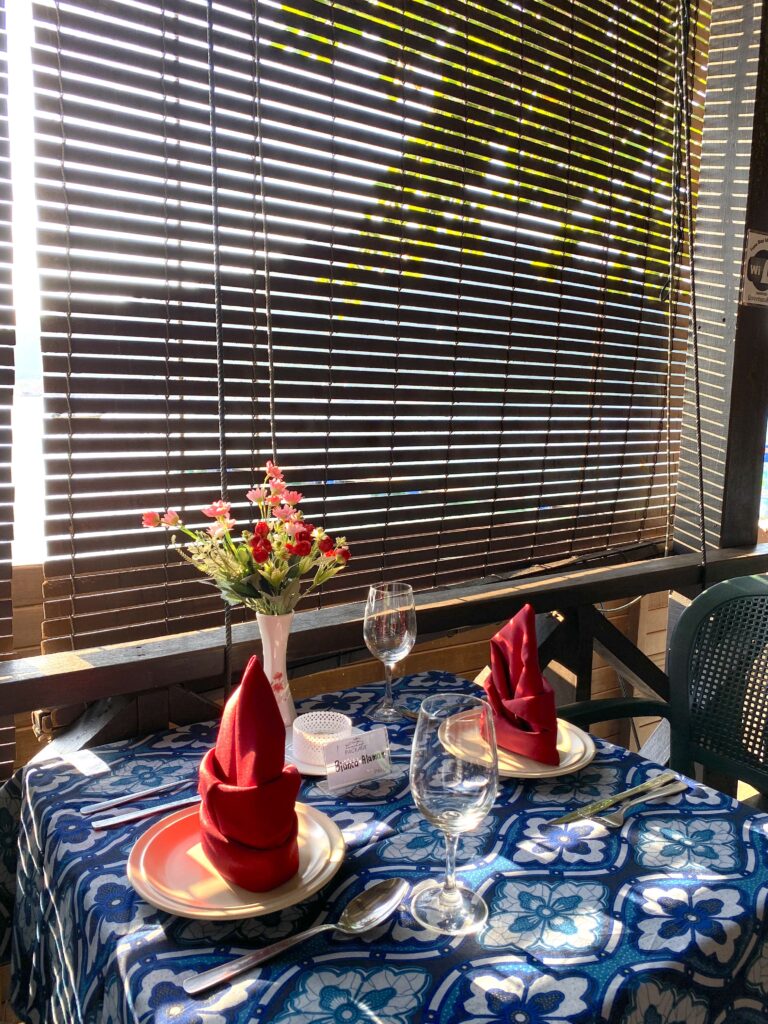 custom romantic dinner at beach restaurant tuna cafe