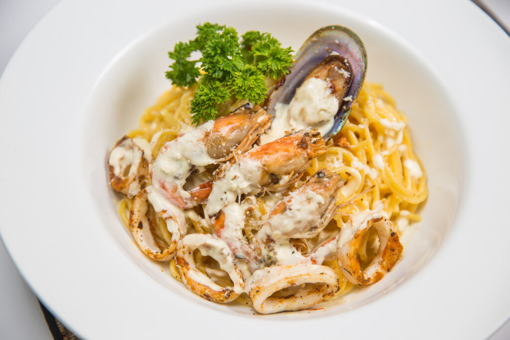 Seafood carbonara - Tuna Cafe