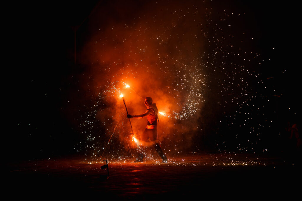 fireshow at perhentian long beach